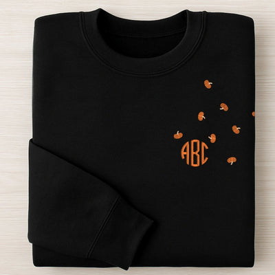 Monogrammed 'Falling for Pumpkins' Crewneck Sweatshirt - United Monograms