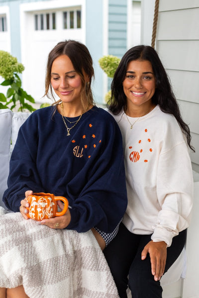 Monogrammed 'Falling for Pumpkins' Crewneck Sweatshirt - United Monograms