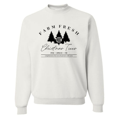 Monogrammed 'Farm Fresh Christmas Trees' Crewneck Sweatshirt - United Monograms