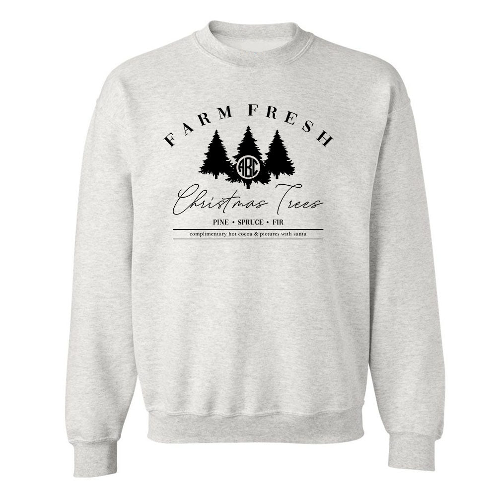 Monogrammed 'Farm Fresh Christmas Trees' Crewneck Sweatshirt - United Monograms