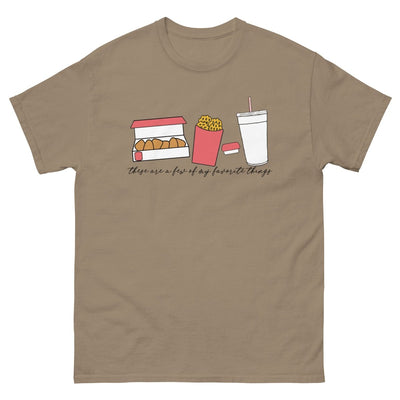 Monogrammed 'Favorite Things' Fast Food Basic T-Shirt - United Monograms