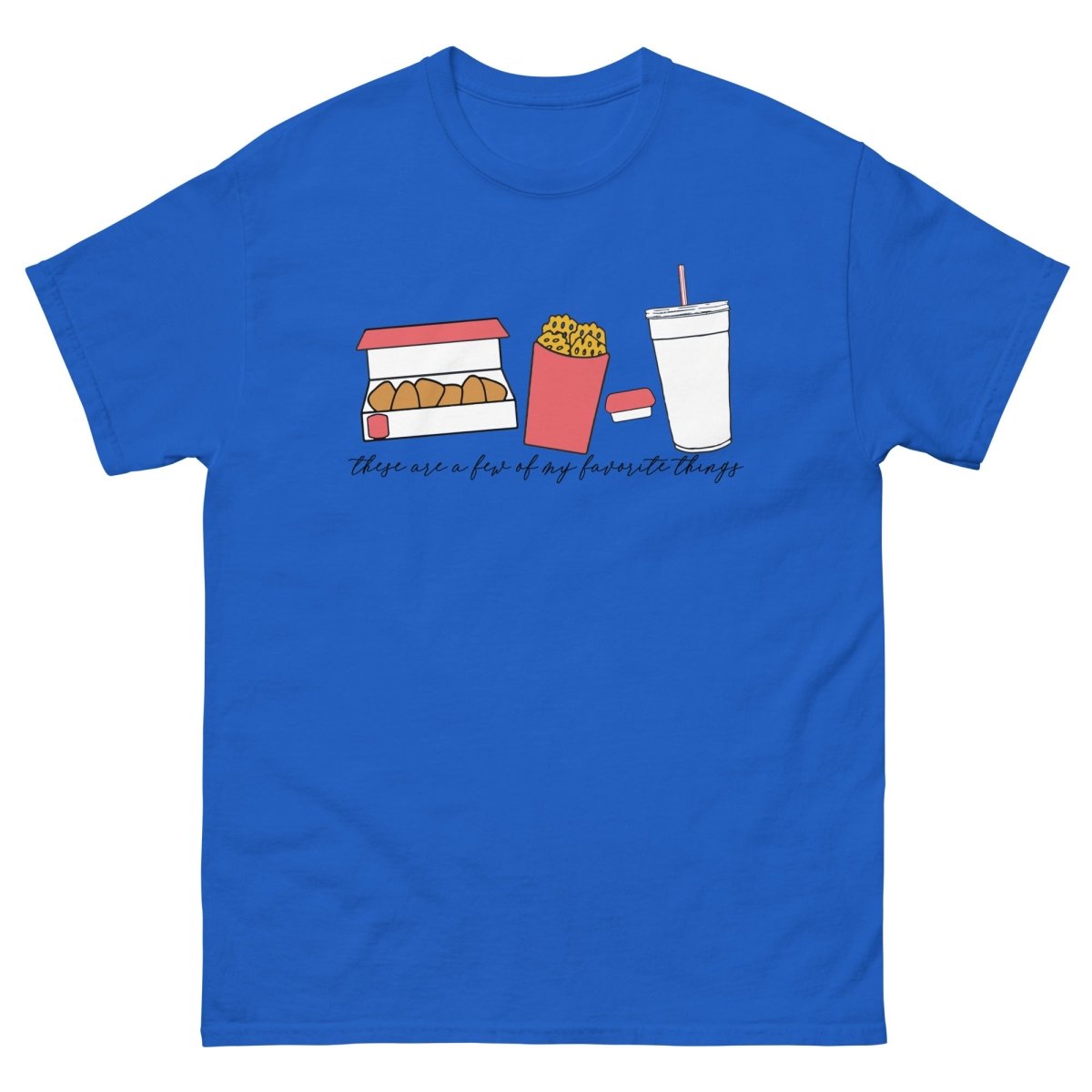 Monogrammed 'Favorite Things' Fast Food Basic T-Shirt - United Monograms