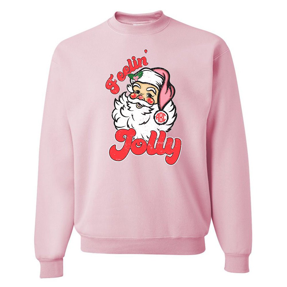 Monogrammed 'Feelin' Jolly' Santa Crewneck Sweatshirt - United Monograms