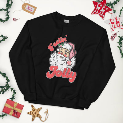 Monogrammed 'Feelin' Jolly' Santa Crewneck Sweatshirt - United Monograms