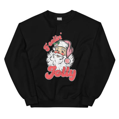 Monogrammed 'Feelin' Jolly' Santa Crewneck Sweatshirt - United Monograms