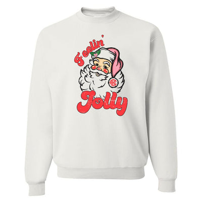 Monogrammed 'Feelin' Jolly' Santa Crewneck Sweatshirt - United Monograms