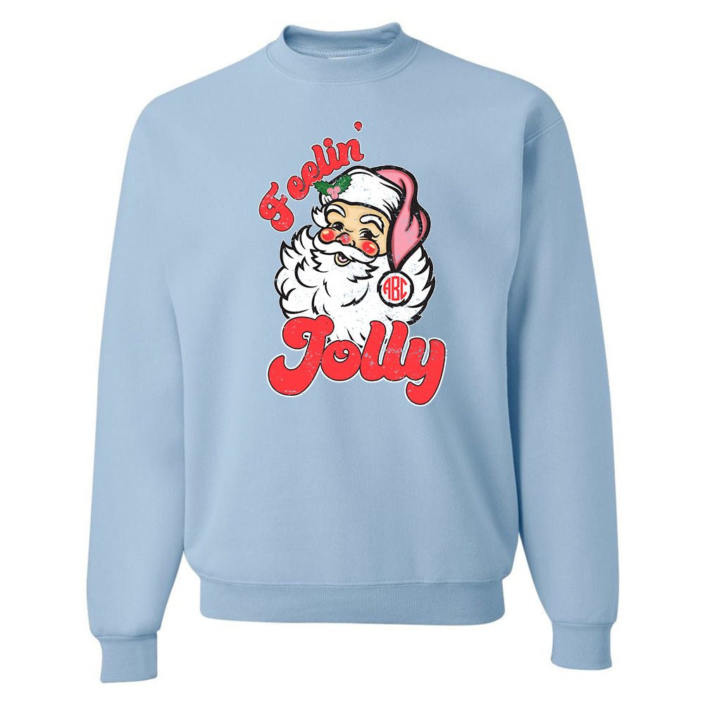 Monogrammed 'Feelin' Jolly' Santa Crewneck Sweatshirt - United Monograms