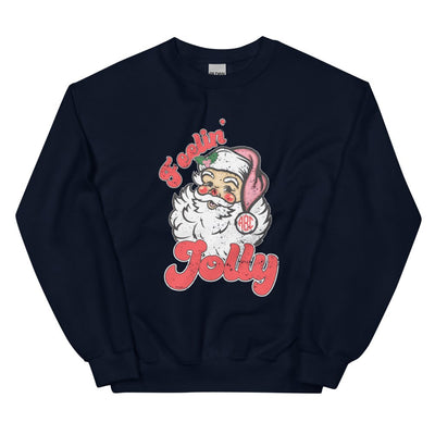 Monogrammed 'Feelin' Jolly' Santa Crewneck Sweatshirt - United Monograms