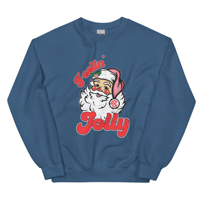 Monogrammed 'Feelin' Jolly' Santa Crewneck Sweatshirt - United Monograms