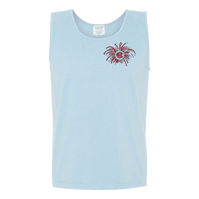 Monogrammed Fireworks Comfort Colors Tank Top - United Monograms