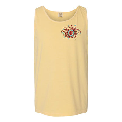 Monogrammed Fireworks Comfort Colors Tank Top - United Monograms