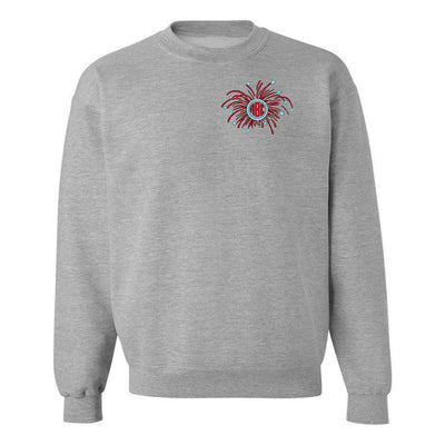 Monogrammed Fireworks Crewneck Sweatshirt - United Monograms