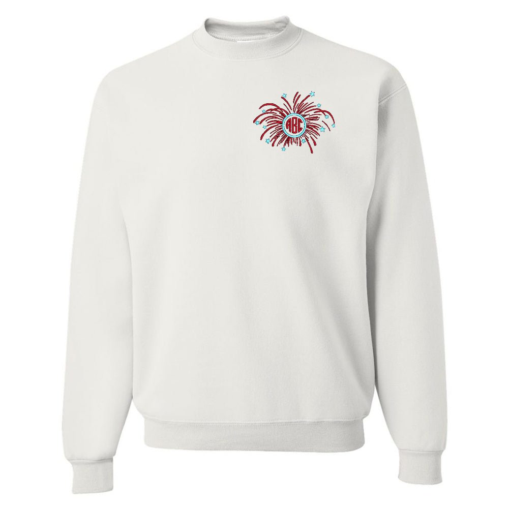Monogrammed Fireworks Crewneck Sweatshirt - United Monograms