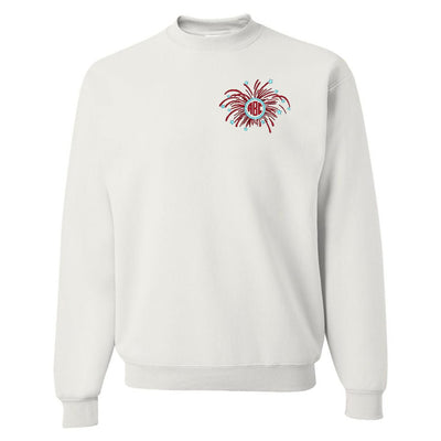 Monogrammed Fireworks Crewneck Sweatshirt - United Monograms