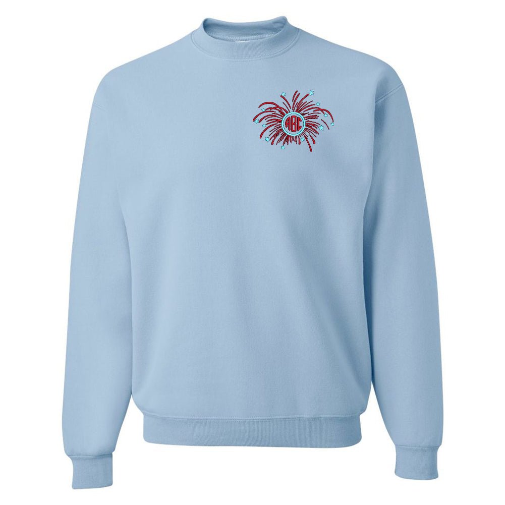 Monogrammed Fireworks Crewneck Sweatshirt - United Monograms