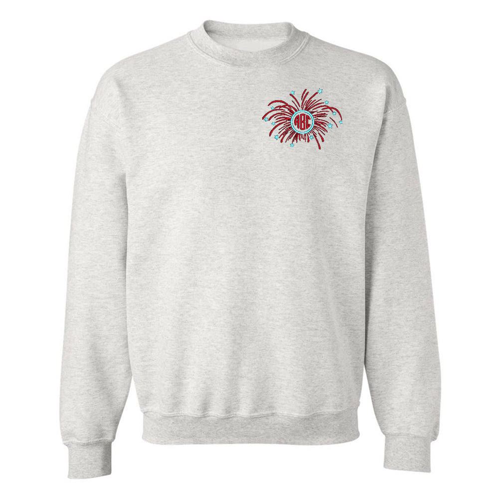 Monogrammed Fireworks Crewneck Sweatshirt - United Monograms