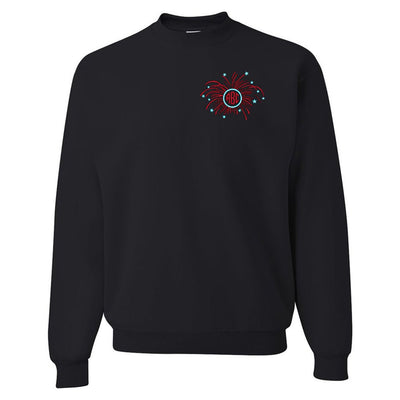 Monogrammed Fireworks Crewneck Sweatshirt - United Monograms