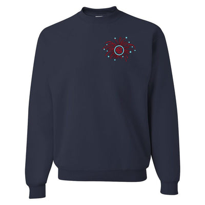 Monogrammed Fireworks Crewneck Sweatshirt - United Monograms