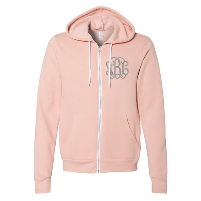 Monogrammed Fleece Full Zip Hoodie - United Monograms