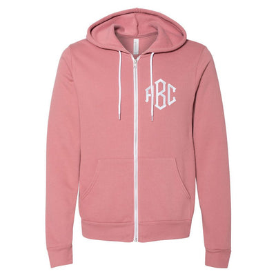 Monogrammed Fleece Full Zip Hoodie - United Monograms