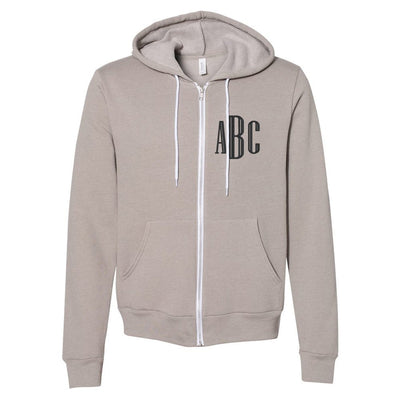 Monogrammed Fleece Full Zip Hoodie - United Monograms