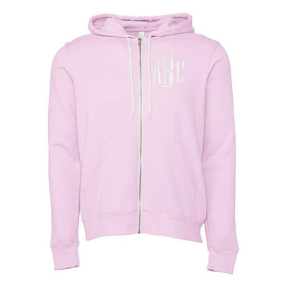 Monogrammed Fleece Full Zip Hoodie - United Monograms