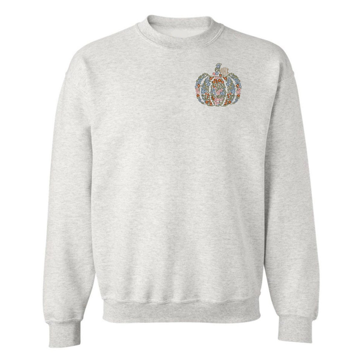 Monogrammed 'Floral Pumpkin' Crewneck Sweatshirt - United Monograms