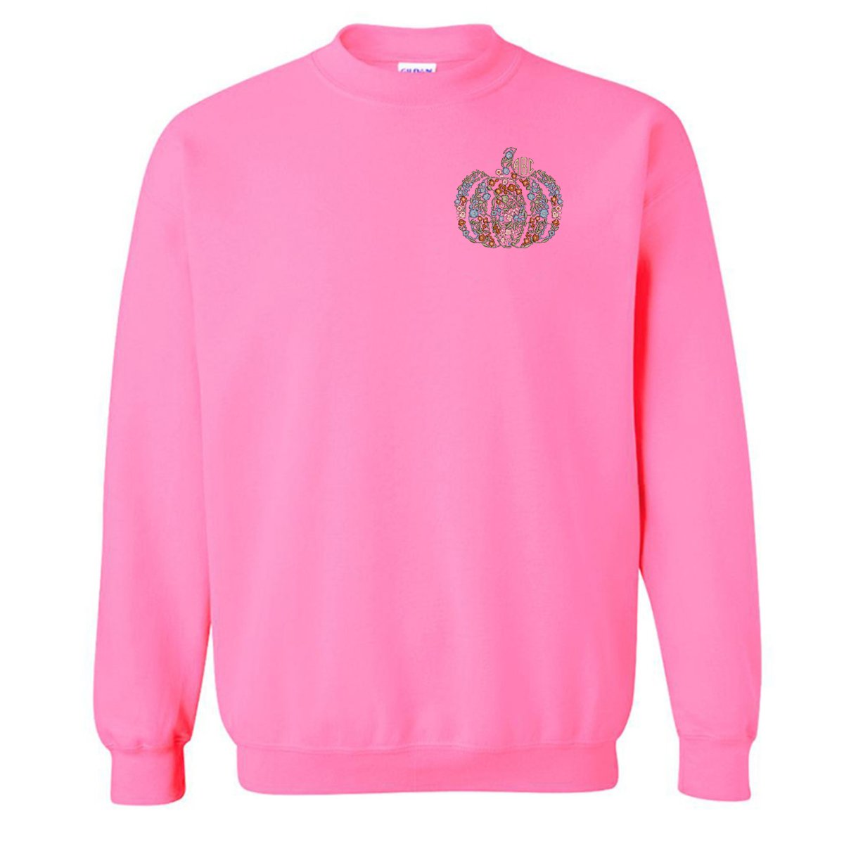 Monogrammed 'Floral Pumpkin' Crewneck Sweatshirt - United Monograms