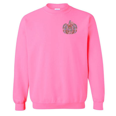 Monogrammed 'Floral Pumpkin' Crewneck Sweatshirt - United Monograms