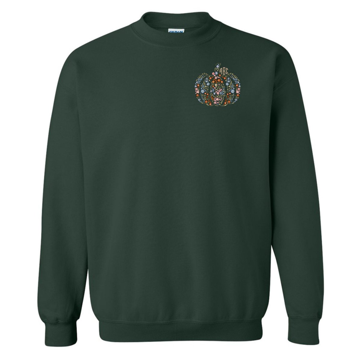 Monogrammed 'Floral Pumpkin' Crewneck Sweatshirt - United Monograms