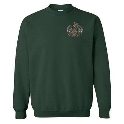Monogrammed 'Floral Pumpkin' Crewneck Sweatshirt - United Monograms