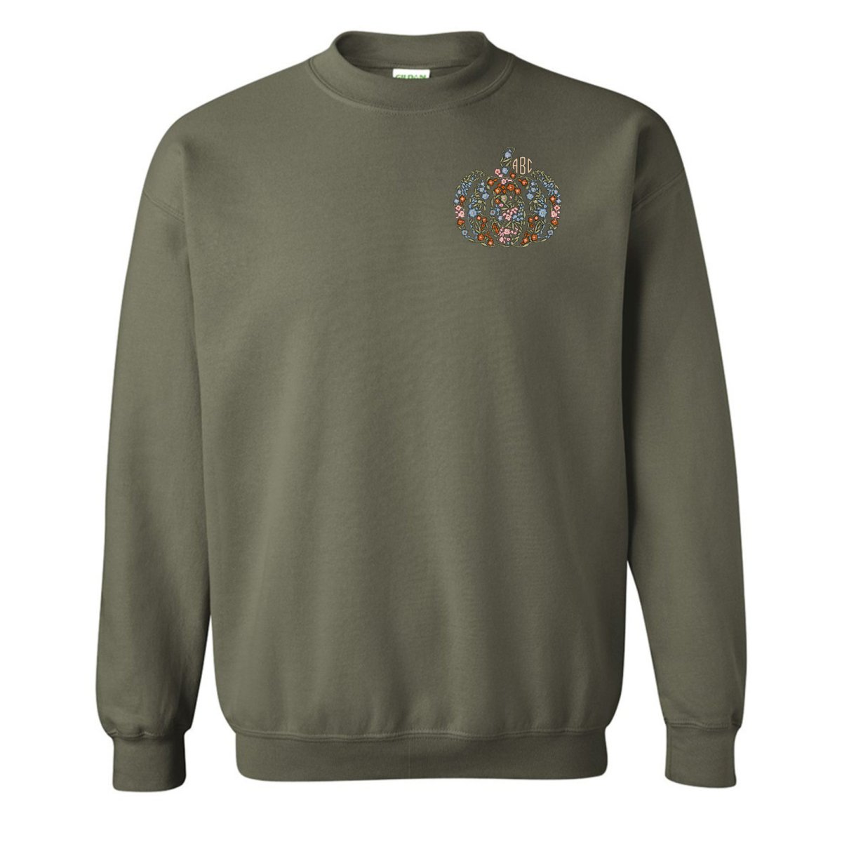 Monogrammed 'Floral Pumpkin' Crewneck Sweatshirt - United Monograms
