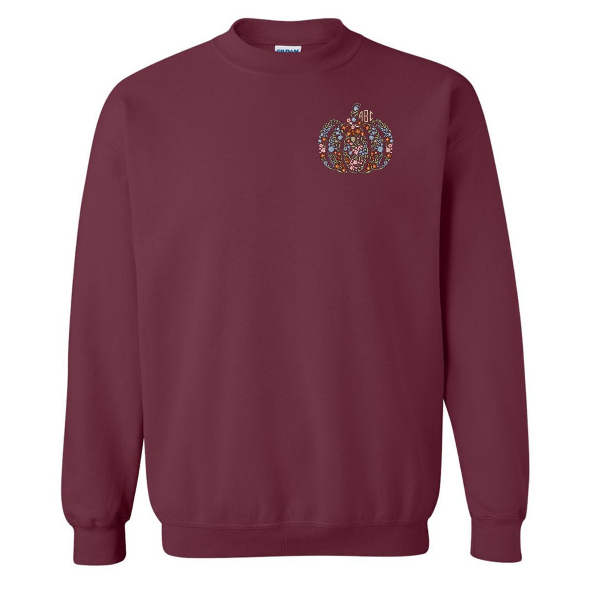 Monogrammed 'Floral Pumpkin' Crewneck Sweatshirt - United Monograms