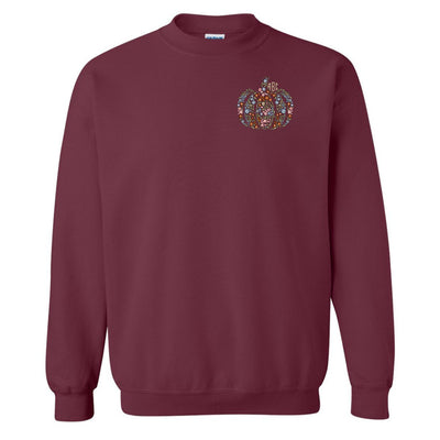 Monogrammed 'Floral Pumpkin' Crewneck Sweatshirt - United Monograms