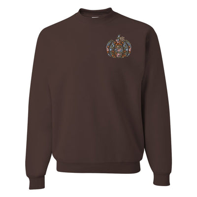 Monogrammed 'Floral Pumpkin' Crewneck Sweatshirt - United Monograms