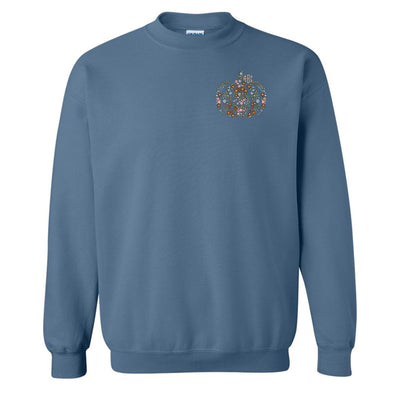 Monogrammed 'Floral Pumpkin' Crewneck Sweatshirt - United Monograms