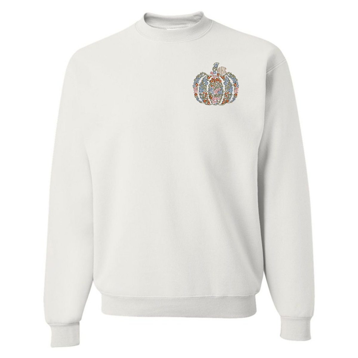 Monogrammed 'Floral Pumpkin' Crewneck Sweatshirt - United Monograms