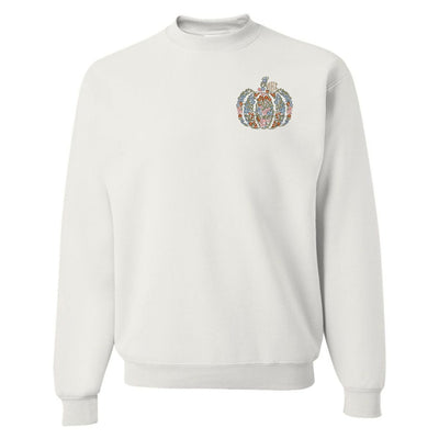 Monogrammed 'Floral Pumpkin' Crewneck Sweatshirt - United Monograms