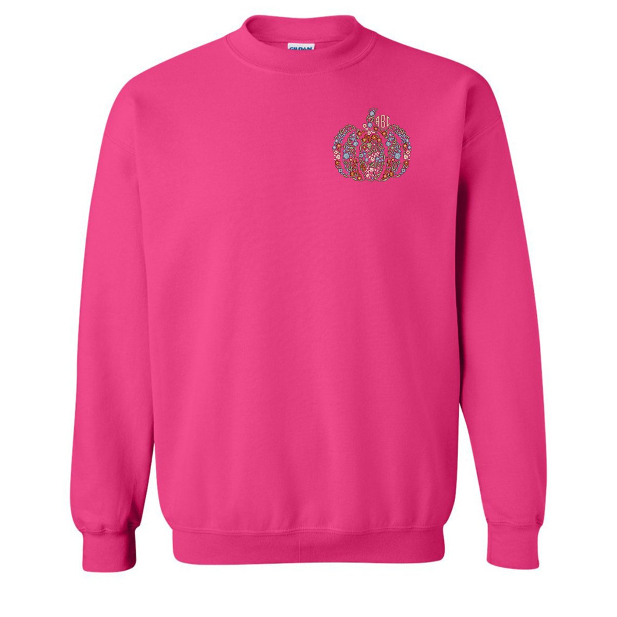 Monogrammed 'Floral Pumpkin' Crewneck Sweatshirt - United Monograms
