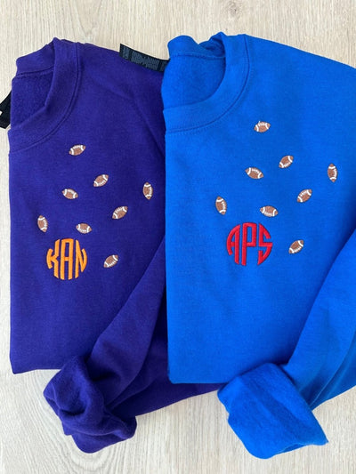 Monogrammed 'Football Fever' Team Crewneck Sweatshirt - United Monograms