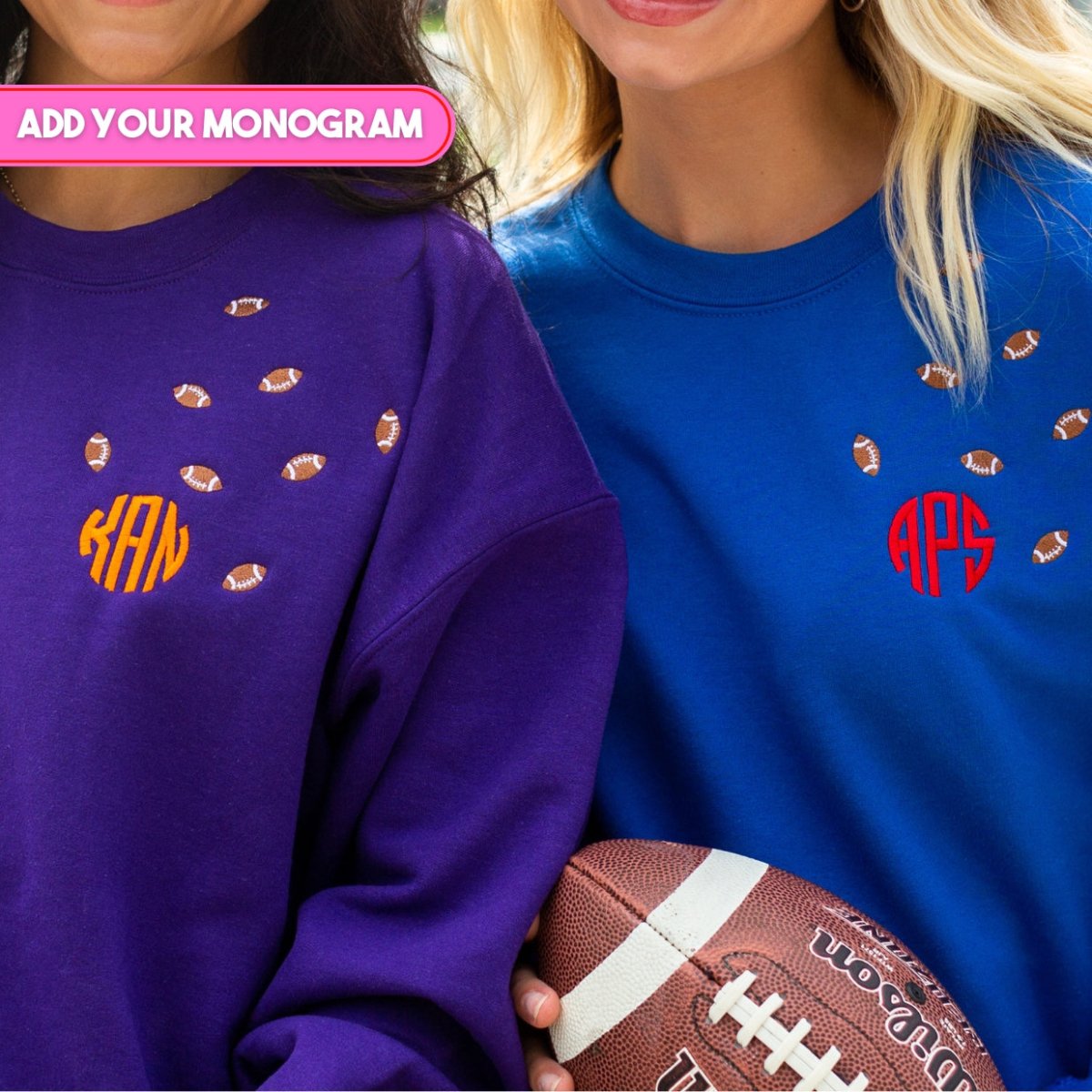 Monogrammed 'Football Fever' Team Crewneck Sweatshirt - United Monograms
