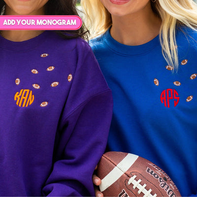 Monogrammed 'Football Fever' Team Crewneck Sweatshirt - United Monograms