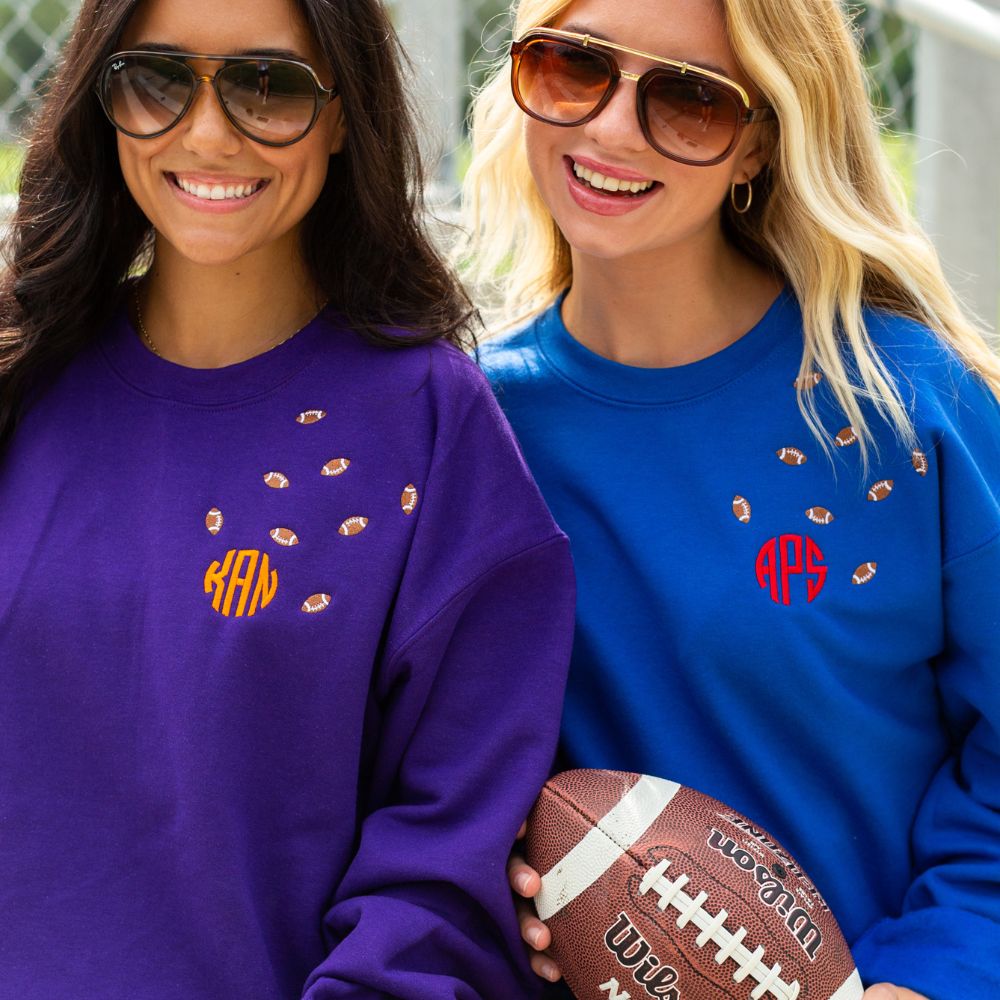 Monogrammed 'Football Fever' Team Crewneck Sweatshirt - United Monograms