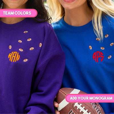 Monogrammed 'Football Fever' Team Crewneck Sweatshirt - United Monograms