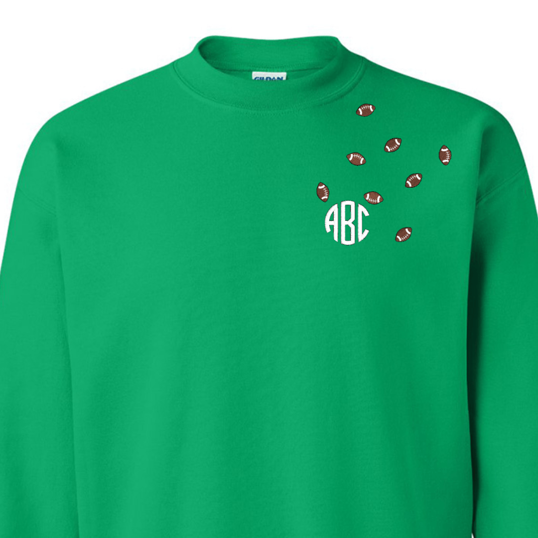 Monogrammed 'Football Fever' Team Crewneck Sweatshirt - United Monograms