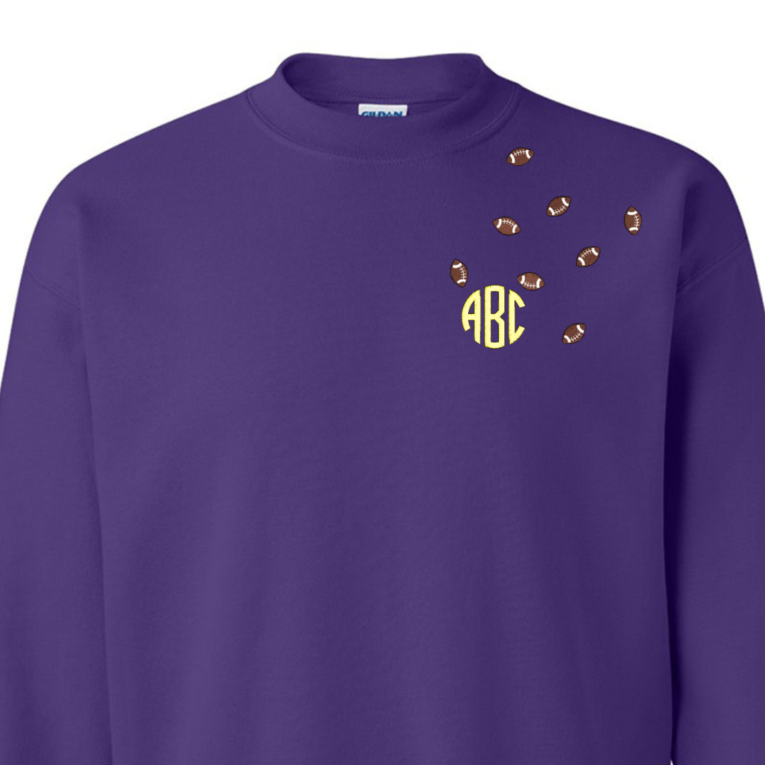 Monogrammed 'Football Fever' Team Crewneck Sweatshirt - United Monograms