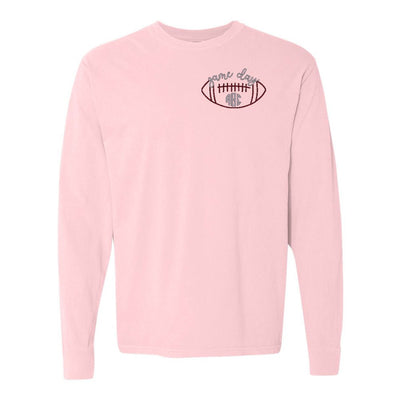 Monogrammed Football Game Day Comfort Colors Long Sleeve T-Shirt - United Monograms