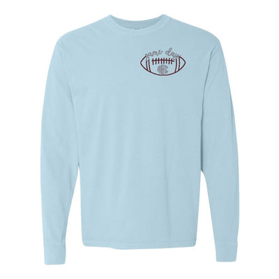 Monogrammed Football Game Day Comfort Colors Long Sleeve T-Shirt - United Monograms