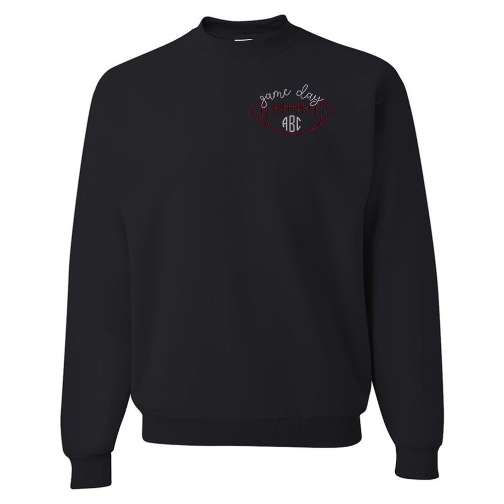 Monogrammed Football Game Day Crewneck Sweatshirt - United Monograms