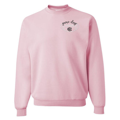 Monogrammed Football Game Day Crewneck Sweatshirt - United Monograms